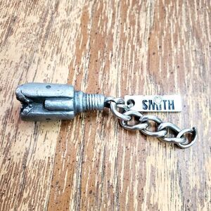 Oilfield Tricone Facsimile Diamond Drilling Bit Key Ring, Pendant